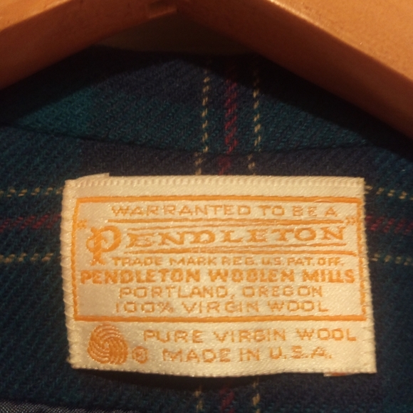 Vintage Pendleton 100% virgin wool green blazer - Picture 2 of 5